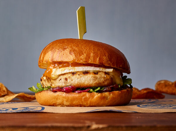 Apricot Brie Grilled Chicken Burgers