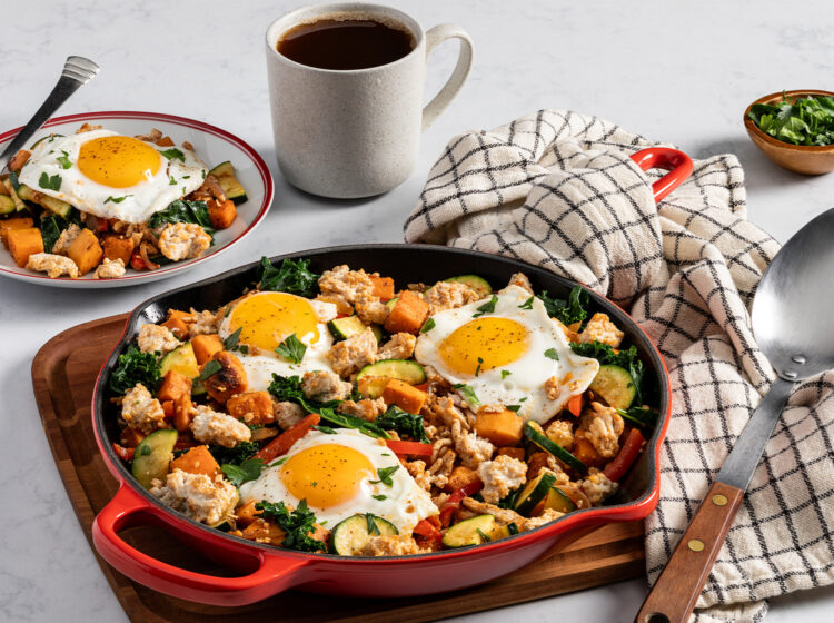 Chicken, Kale and Sweet Potato Hash