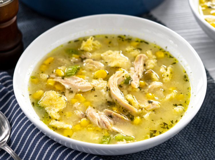 Chicken Corn Rivel Soup