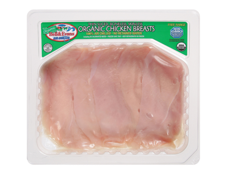 Organic Thin Sliced Boneless, Skinless Chicken Breasts