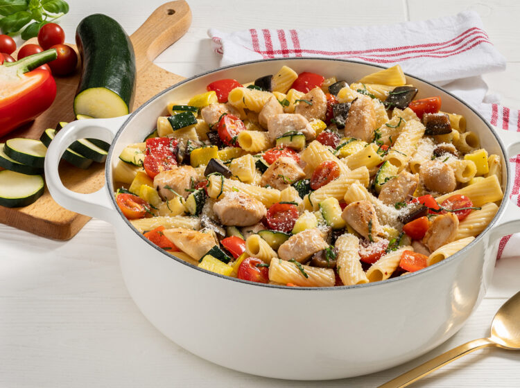 One-Pot Ratatouille Chicken Pasta